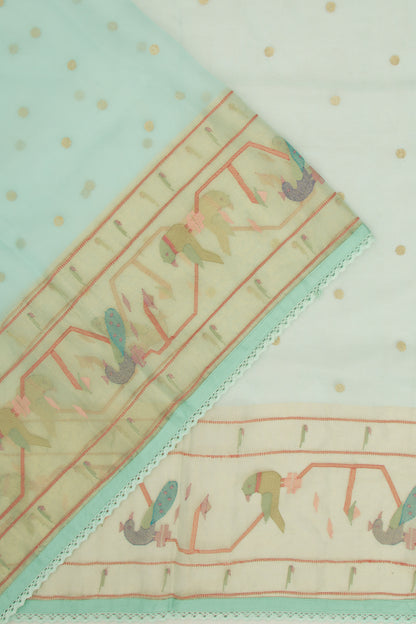 Organza Butta Sky Blue Saree