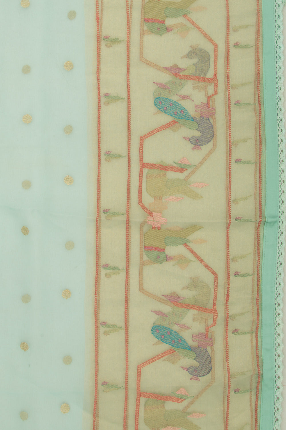 Organza Butta Sky Blue Saree