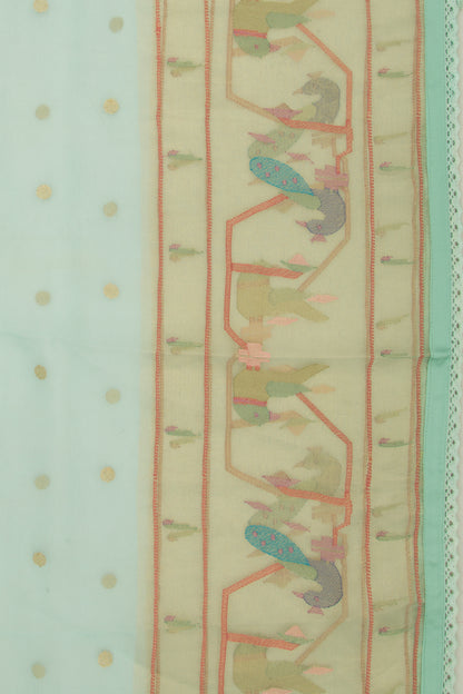 Organza Butta Sky Blue Saree