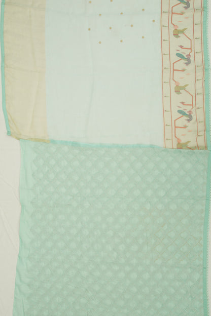 Organza Butta Sky Blue Saree