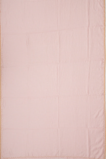 Chanderi Silk Checks Baby Pink Saree