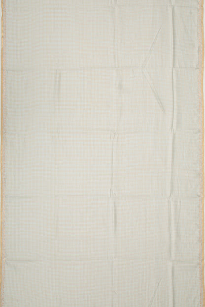 Chanderi Silk Checks Grey Saree