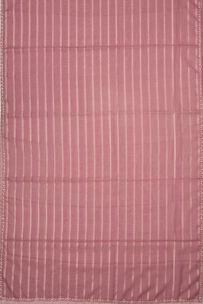 Organza Horizontal Lines Lilac Saree with Scallop Border