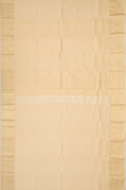 Taranga Kanchi Silk Checks Cream Saree