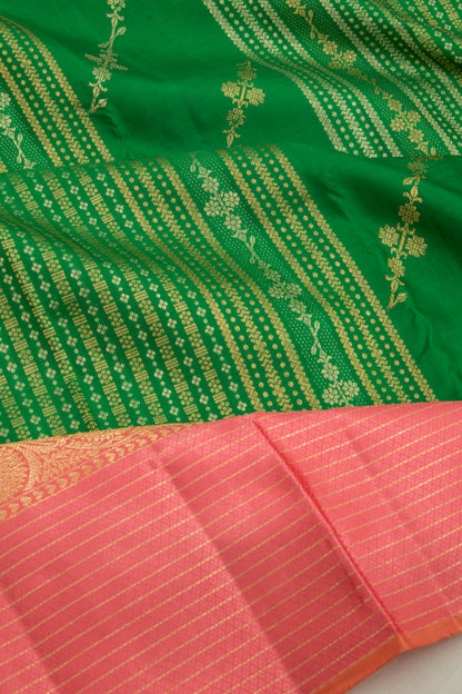 Kanchipuram Silk Brocade Green Saree