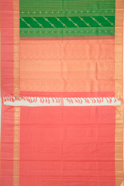 Kanchipuram Silk Brocade Green Saree