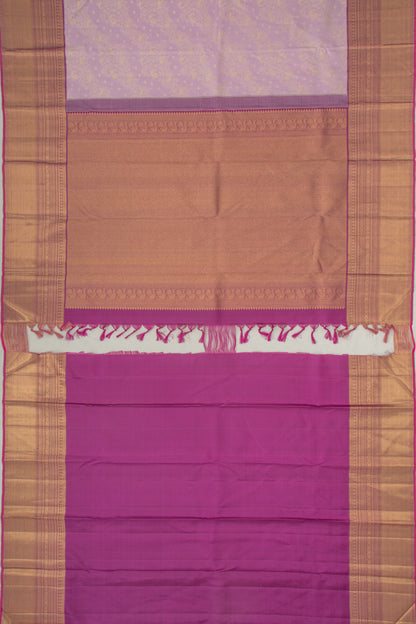 Kanchipuram Silk Jaal Lilac Saree