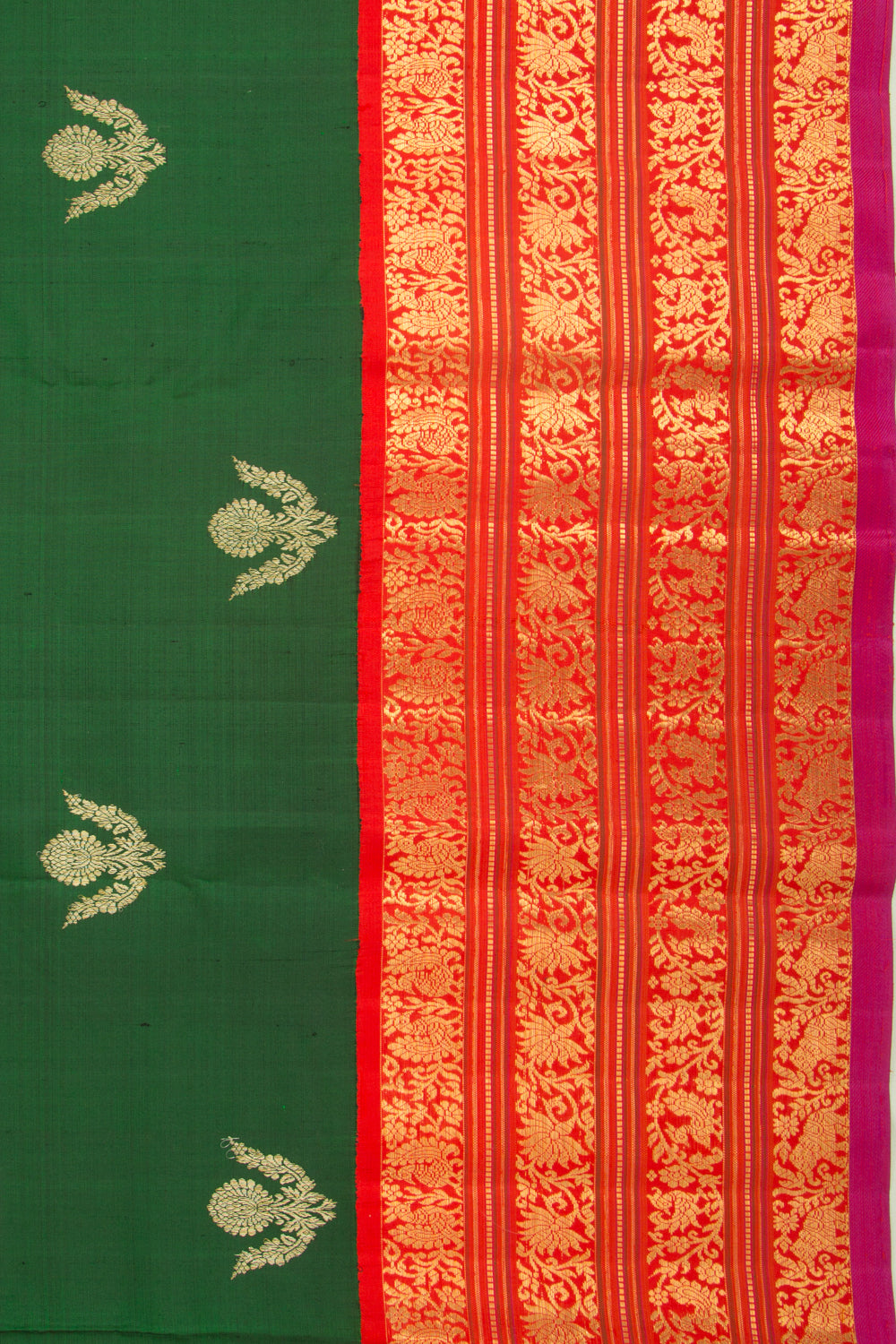 Kanchipuram Silk Butta Green Saree