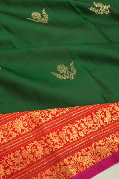 Kanchipuram Silk Butta Green Saree