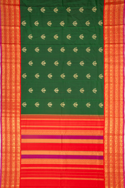 Kanchipuram Silk Butta Green Saree