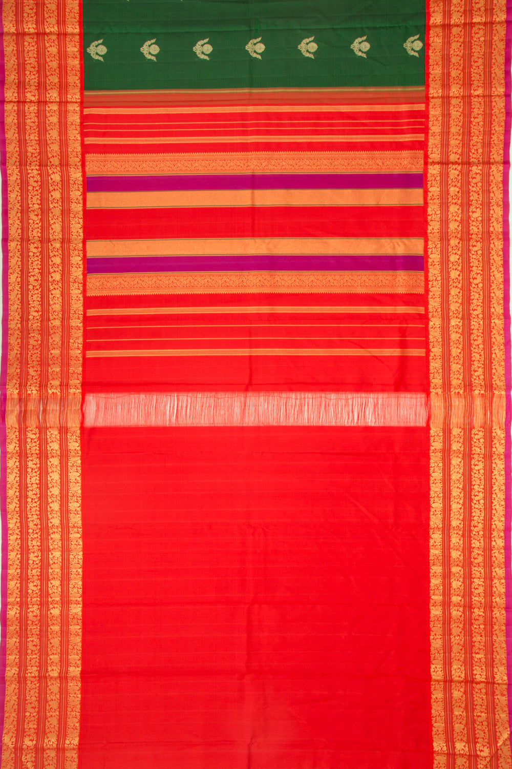 Kanchipuram Silk Butta Green Saree