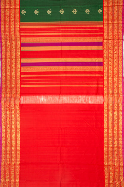 Kanchipuram Silk Butta Green Saree