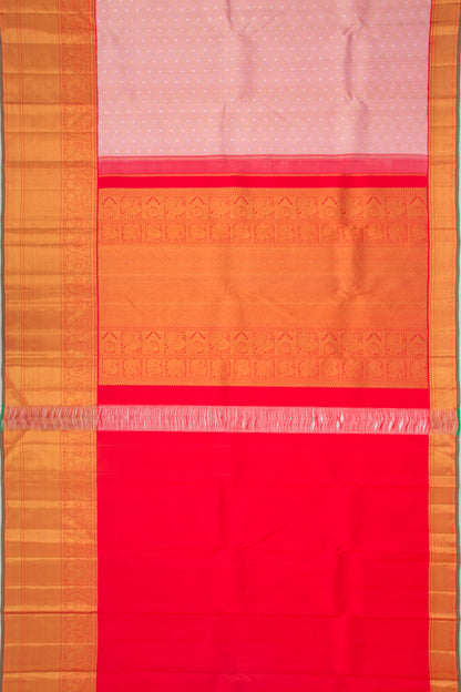 Kanchipuram Silk Brocade Baby Pink Saree