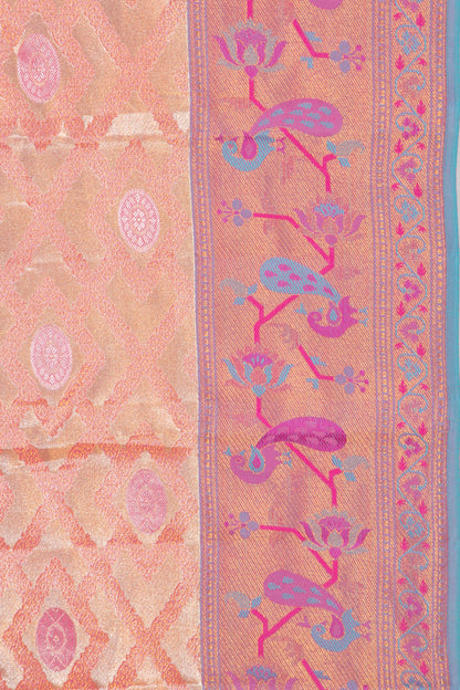 Taranga Kanchi Silk Tissue Brocade Gold Saree