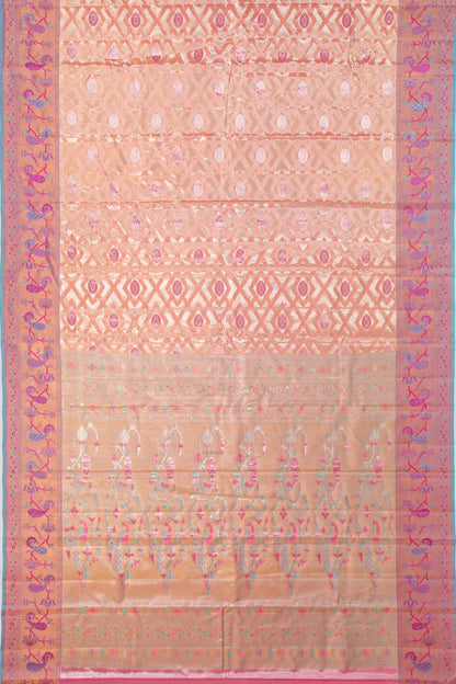 Taranga Kanchi Silk Tissue Brocade Gold Saree