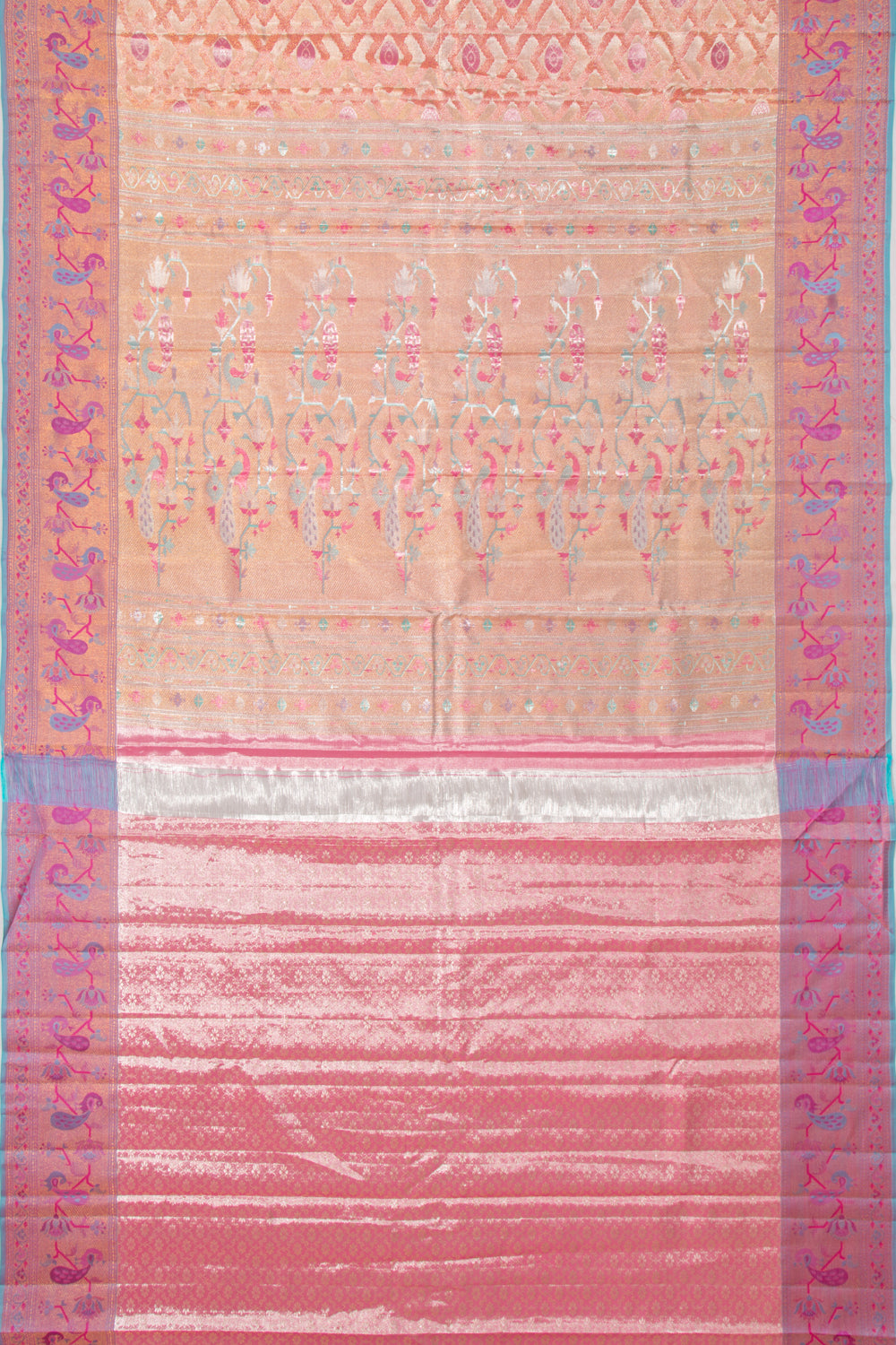 Taranga Kanchi Silk Tissue Brocade Gold Saree