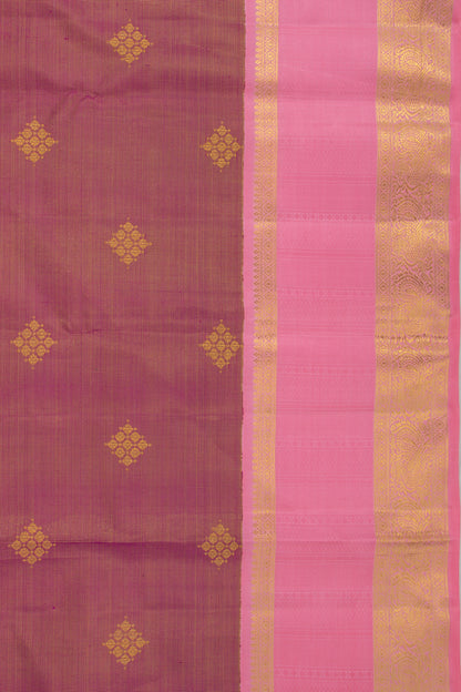 Kanchipuram Silk Tissue Butta Purple Saree