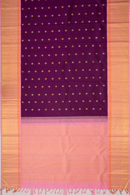 Kanchipuram Silk Butta Purple Saree