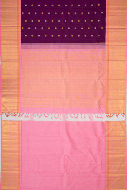Kanchipuram Silk Butta Purple Saree