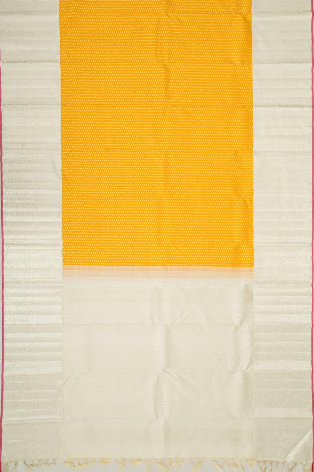 Kanchipuram Silk Brocade Yellow Saree
