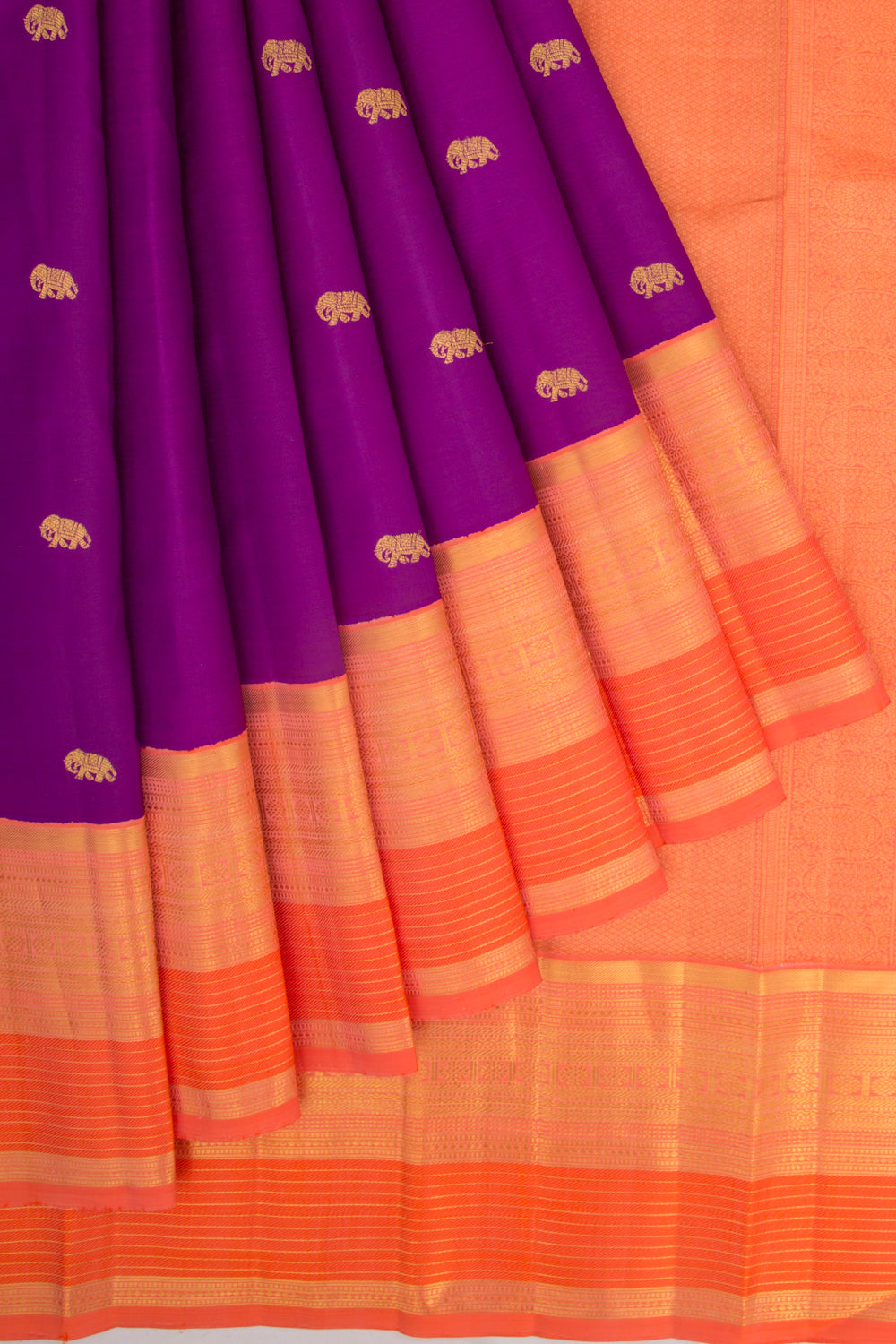 Kanchipuram Silk Butta Purple Saree