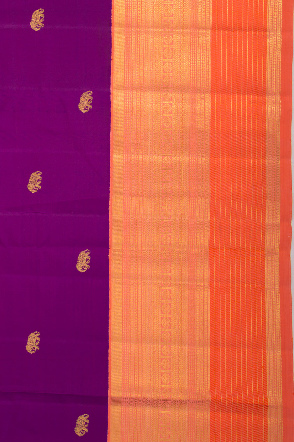 Kanchipuram Silk Butta Purple Saree