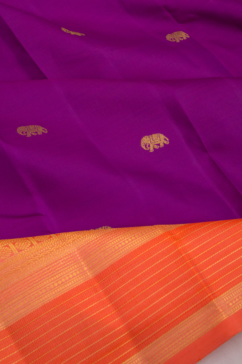 Kanchipuram Silk Butta Purple Saree