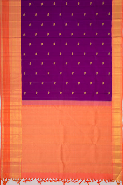 Kanchipuram Silk Butta Purple Saree
