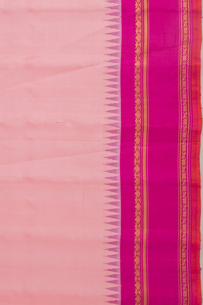 Gadwal Silk Butta Baby Pink Saree