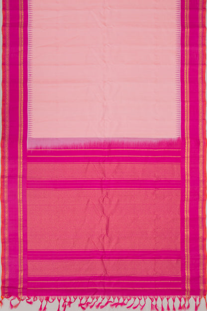 Gadwal Silk Butta Baby Pink Saree