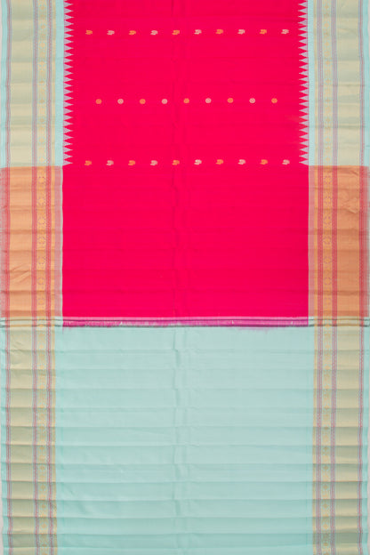 Gadwal Silk Butta Pink Saree