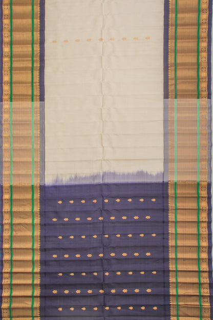 Gadwal Silk Butta Cream Saree