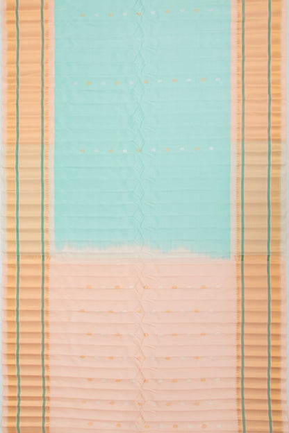 Gadwal Silk Butta Sky Blue Saree