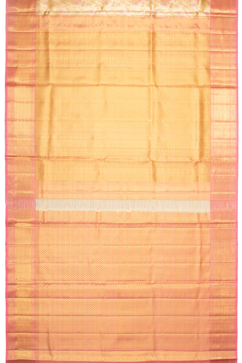 Kanchipuram Silk Tissue Brocade Gold Saree