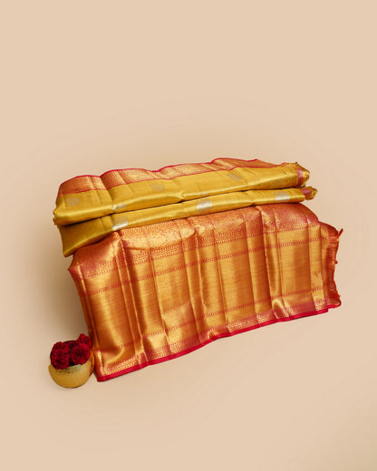 Kanchipuram Silk Tissue Gold Saree