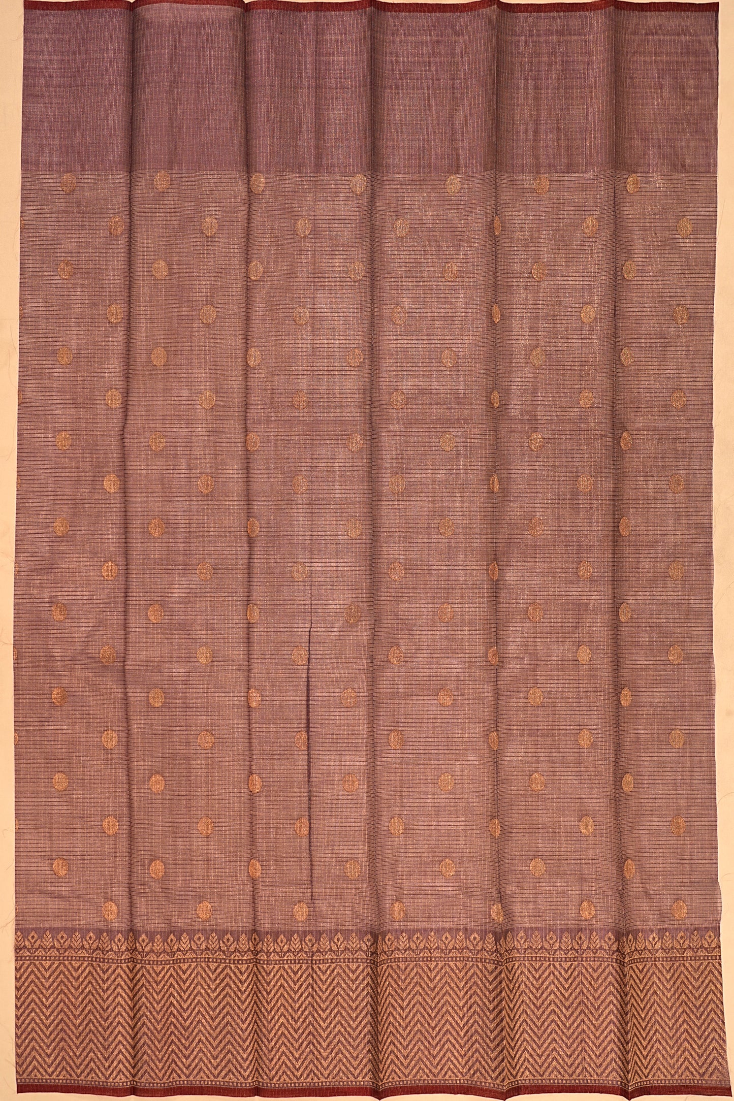 Kota Silk Tissue Brocade Peach Saree