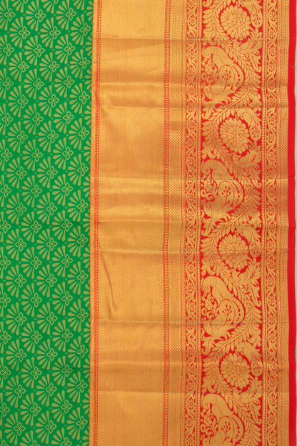 Taranga Kanchi Silk Brocade Green Saree