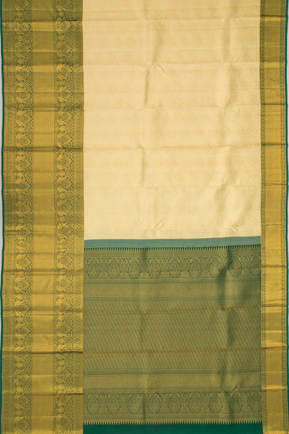 Taranga Kanchi Silk Brocade Cream Saree