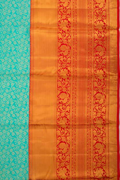 Taranga Kanchi Silk Jaal Sky Blue Saree