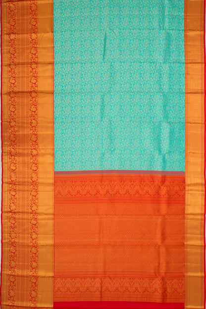 Taranga Kanchi Silk Jaal Sky Blue Saree