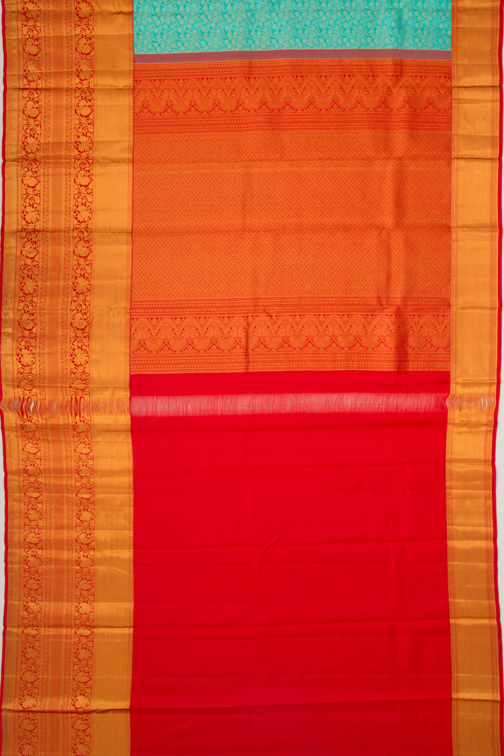 Taranga Kanchi Silk Jaal Sky Blue Saree