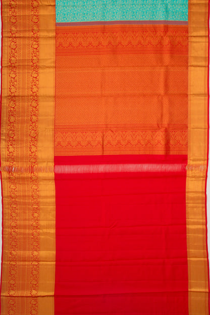 Taranga Kanchi Silk Jaal Sky Blue Saree