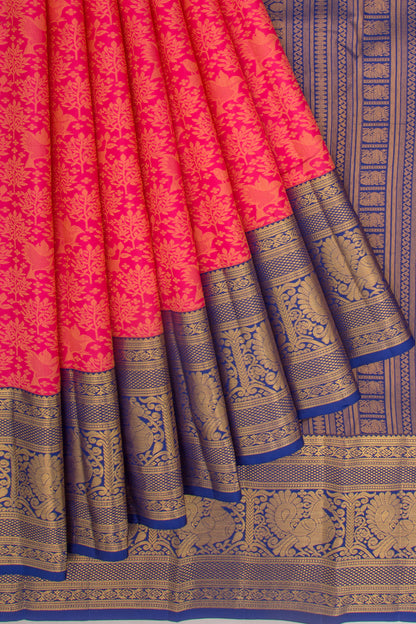Taranga Kanchi Silk Brocade Pink Saree