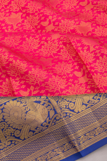 Taranga Kanchi Silk Brocade Pink Saree