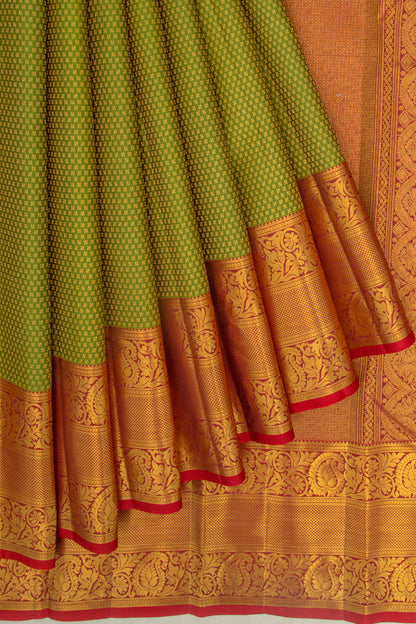 Taranga Kanchi Silk Brocade Green Saree