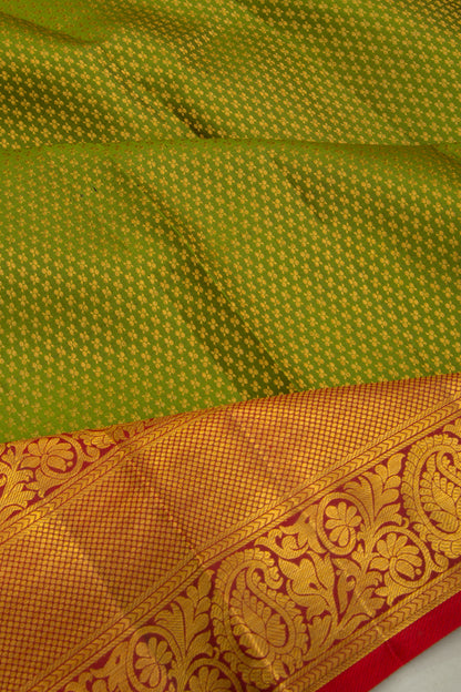 Taranga Kanchi Silk Brocade Green Saree