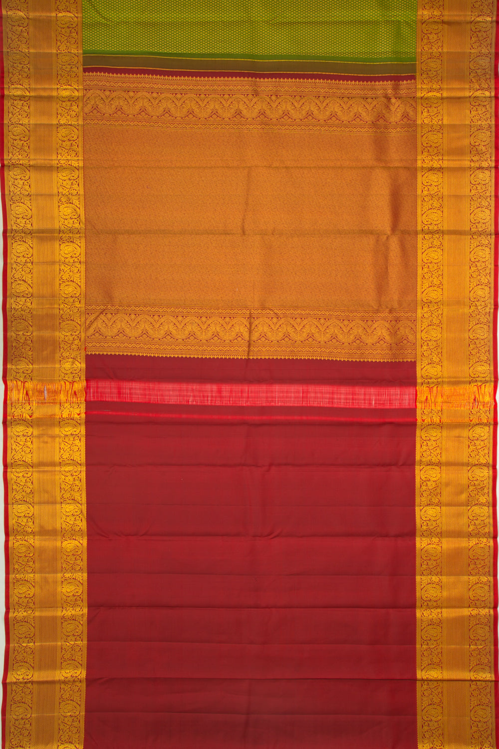 Taranga Kanchi Silk Brocade Green Saree