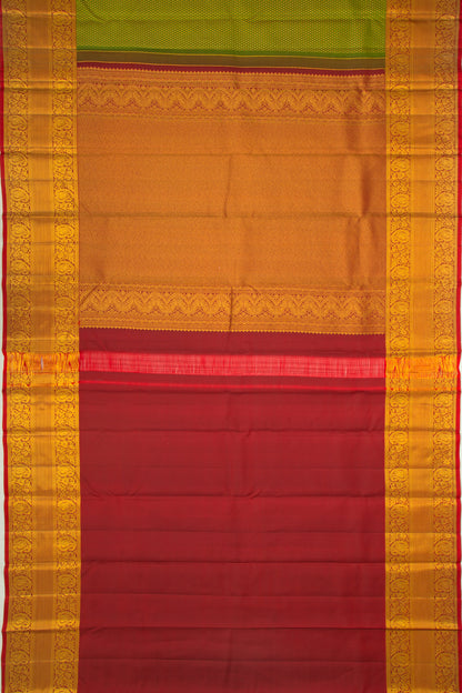Taranga Kanchi Silk Brocade Green Saree