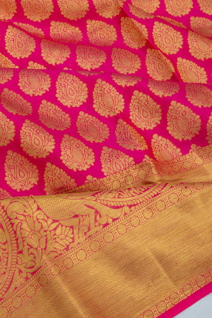 Taranga Kanchi Silk Brocade Pink Saree