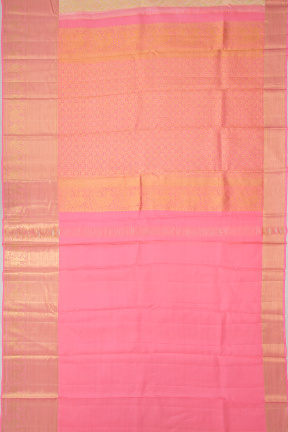 Taranga Kanchi Silk Brocade Cream Saree